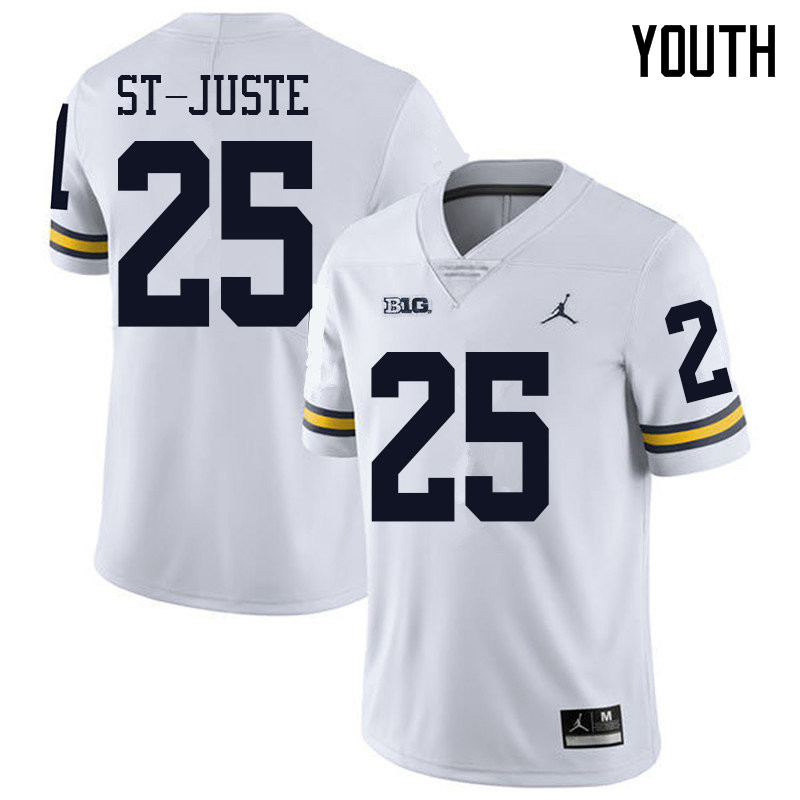 Jordan Brand Youth #25 Benjamin St-Juste Michigan Wolverines College Football Jerseys Sale-White